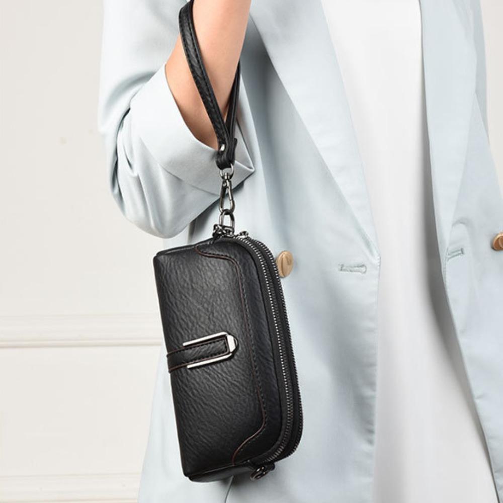 Waterproof Commute Shoulder Bag PU Leather Messenger Bag Portable Crossbody Bag Students