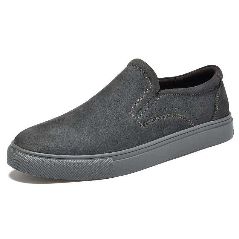 Men s British Style Leather Patchwork Loafers: Versatile Low-Top Casual Sneakers for Summer
