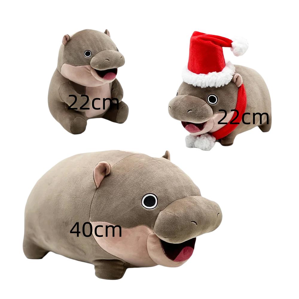 Kawaii Hippo Plush Toys Cartoon Stuffed Animals Soft Hippo Birthday Gifts Room Decor
