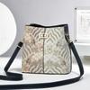 Women Ethnic Style Print Patchwork Shoulder Bag Large Capacity Bucket Crossbody Bags for Ladies