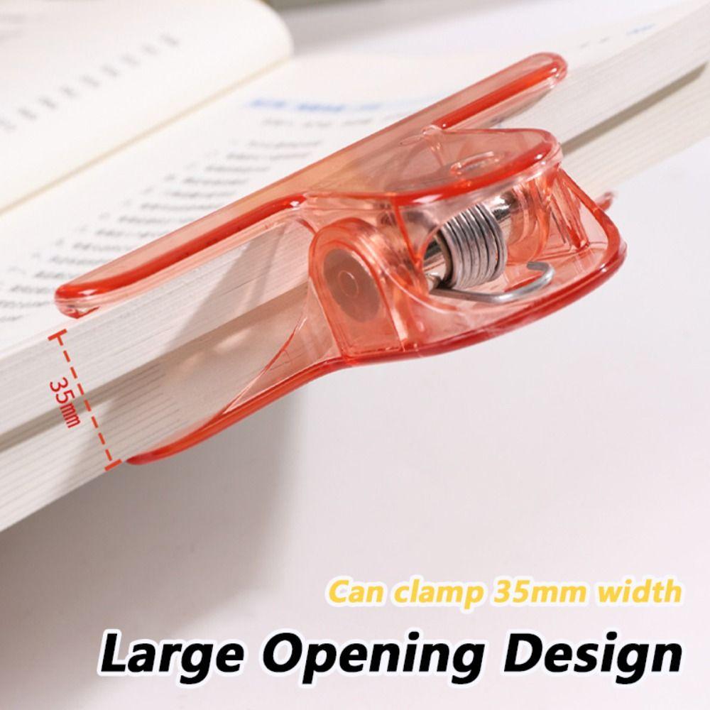 Plastic Bookmark Holder Transparent Anti Page Flipping Holder Gravity Book Clip School Office