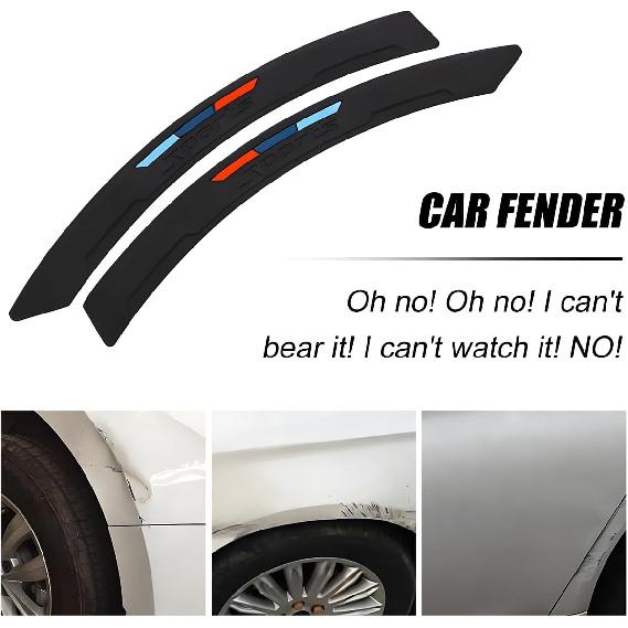 2PCS Car Wheel Tire Eyebrow Strips, Flexible Anti-Collision Sport Vehicle Wheel Arches Edge Lip Trim, Automotive Exterior Tire Fender Flare