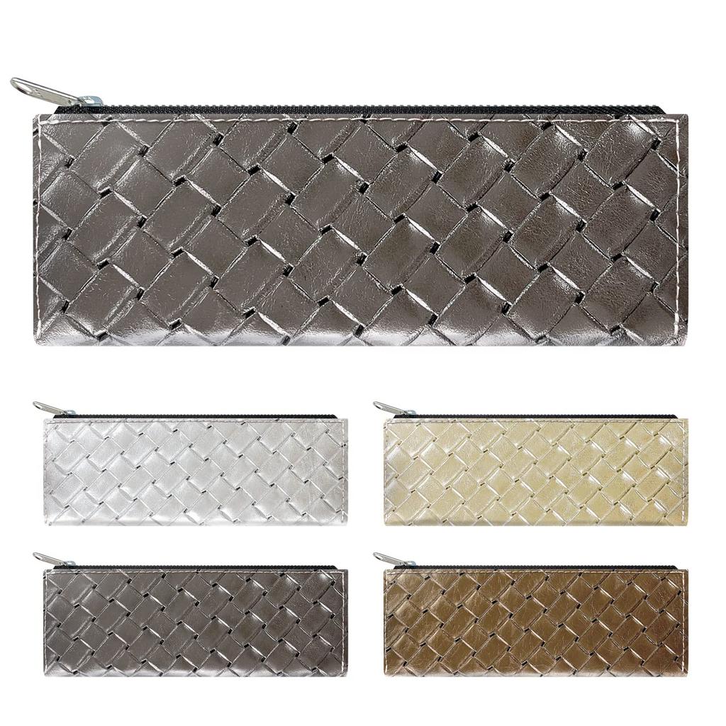 Genuine Leather Pen Braided Pencil Leather Pen Pen Writing Pencil Pen Chrome Tanning Case, Metallic, Style, Case, Holder, Pouch, Simple, Compact,