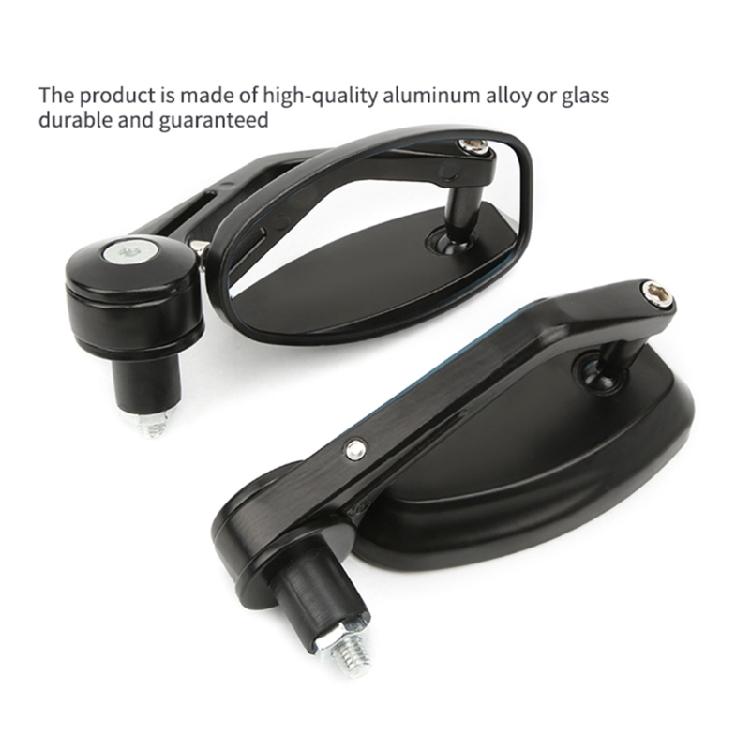 2 Peças Espelhos Retrovisores Universais 7/8" 22mm para Guidão de Motocicleta Scooters Espelho Retrovisor