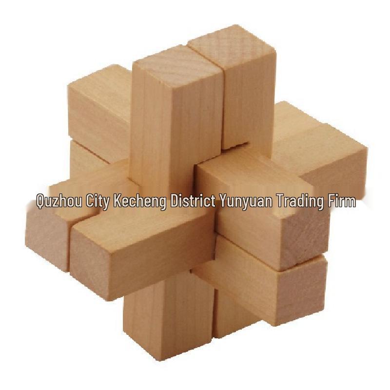 Vintage Three-Fold Magic Box: Kongming Lock Puzzle for Creative Escape Room Experience