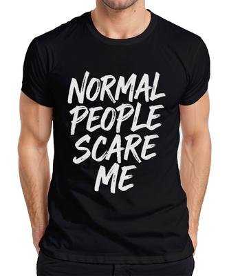Normalni Ludzie Mnie Przerażają Halloween Gotycki Sarkastyczny Prezent Koszulka Unisex