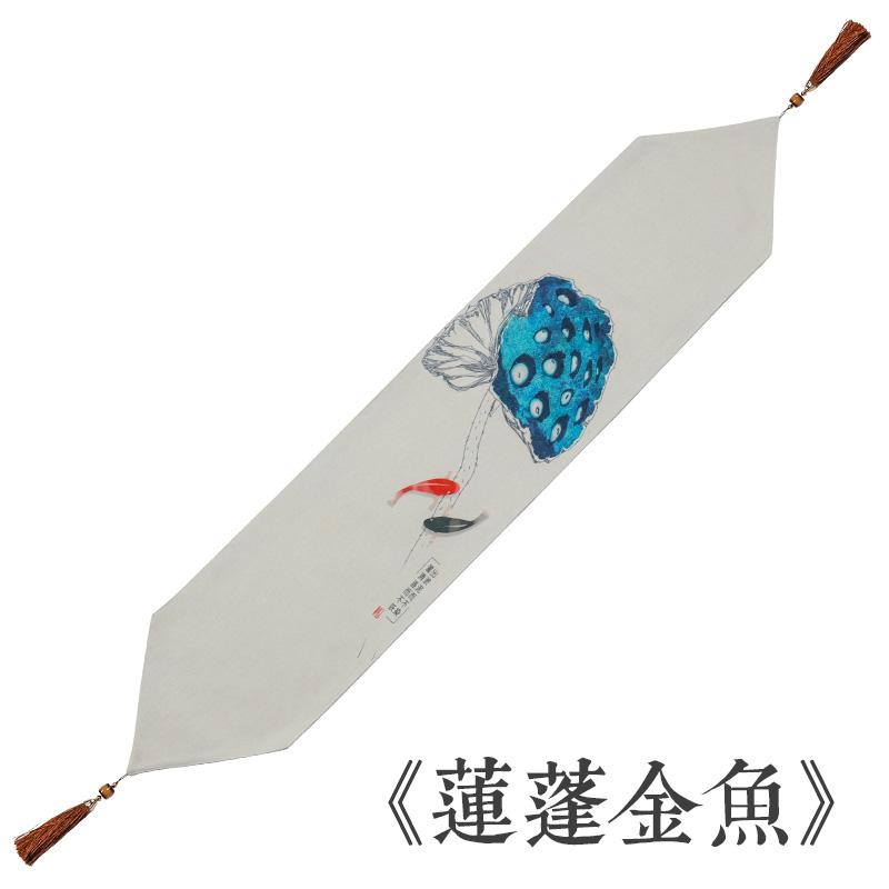 Tea Table Flag Tea Table Cloth New Chinese Tea Table Tea Table Cloth Art Long Table Towel Chinese Style Zen Table Flag