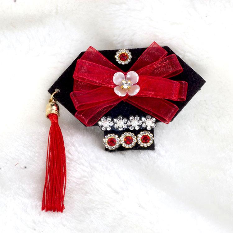 Handmade Plaid Frog Hair Clip for Pets - Suitable for Dogs like Yorkshire, Maltese, Shih Tzu