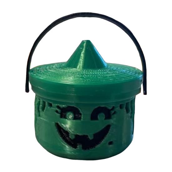 Mini Halloween Bucket Candy Holder Spooky Mini Bucket Figurines Trick or Treat