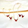 Contemporary Butterfly Necklace Bracelet Ring Earrings Jewelry Set Craftsmanship for Allergy Free Wear and Lasting Shine
