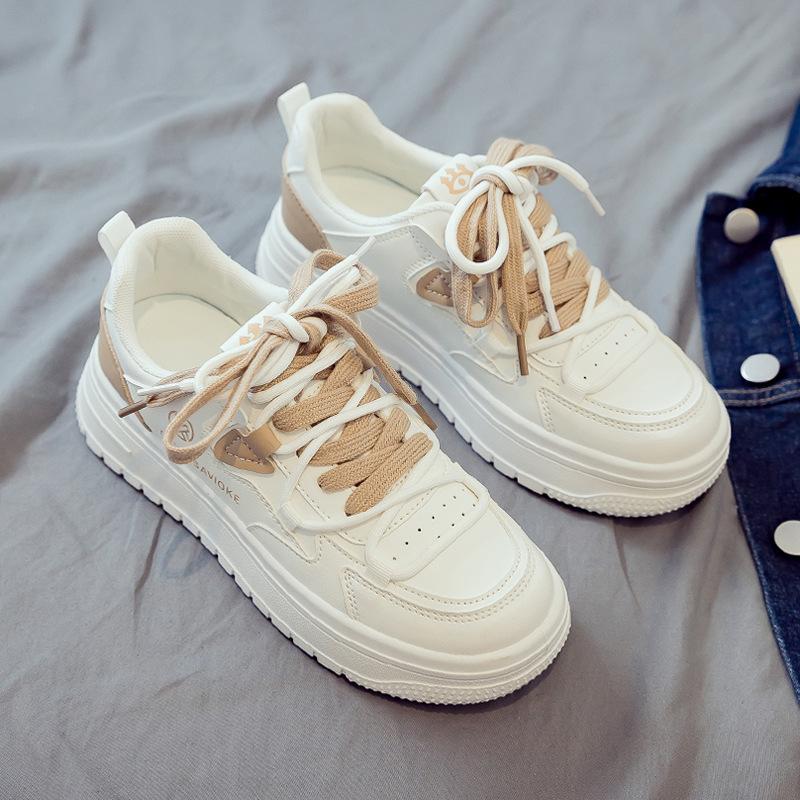 Spring Women's White Shoes Breathable Versatile Sports Casual Dad Shoes Sneakers