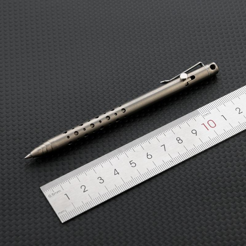 Titanium Alloy Edc Pen-Bolt Action Tactical Ballpoint Pen For Outdoor Survival Pocket Multitool For Office & Business Gift