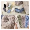 1 Pair Women Sleeping Socks Thickened Warm Fabric Coral Velvet Solid Color Socks Autumn Winter