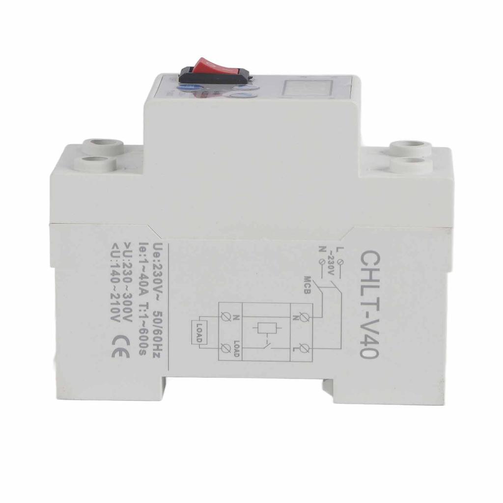 Over Under Voltage Protective Device Digital Display Protector Adjustable Auto Reset 230V