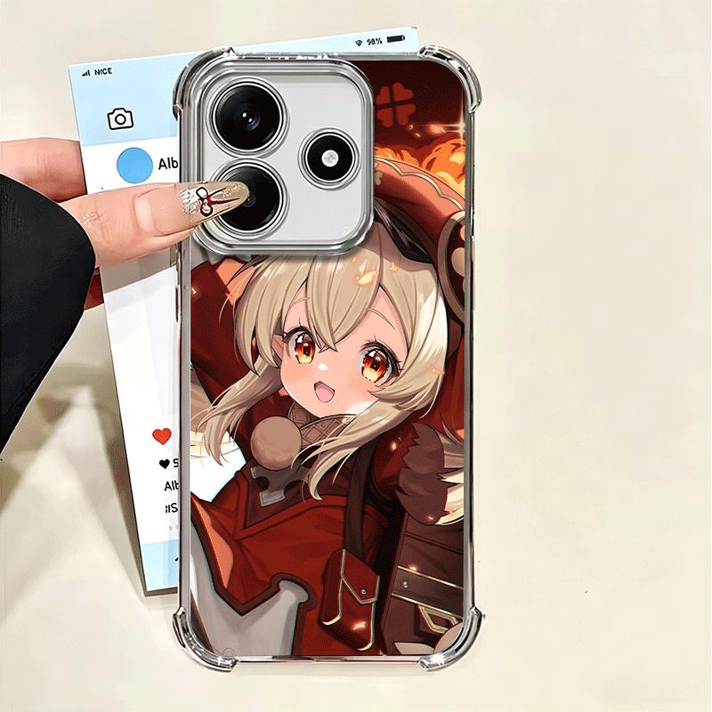 Genshin Impact Klee Plating Phone Case For Xiaomi Poco X5 X6 X7 X8 Pro Max F8 Ultra F7 M8 M7 M5S Redmi 15C 15 14C 13C 13 X3 12C