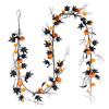 Artificial Leaf Vine Hanging Maple Leaf Vine with Artificial Pumpkins Halloween Party Decoration for Door Wall, 5.9Feet