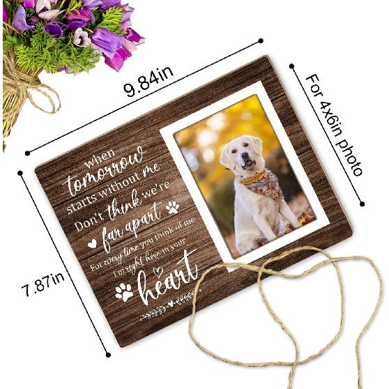 Pet Memorial Picture Frame, Pet Dog Memorial Picture Frame, Pet Cat Photo Frame, Photo Frame Gift for Dog Owners Sympathy for Loss of Pets Photo