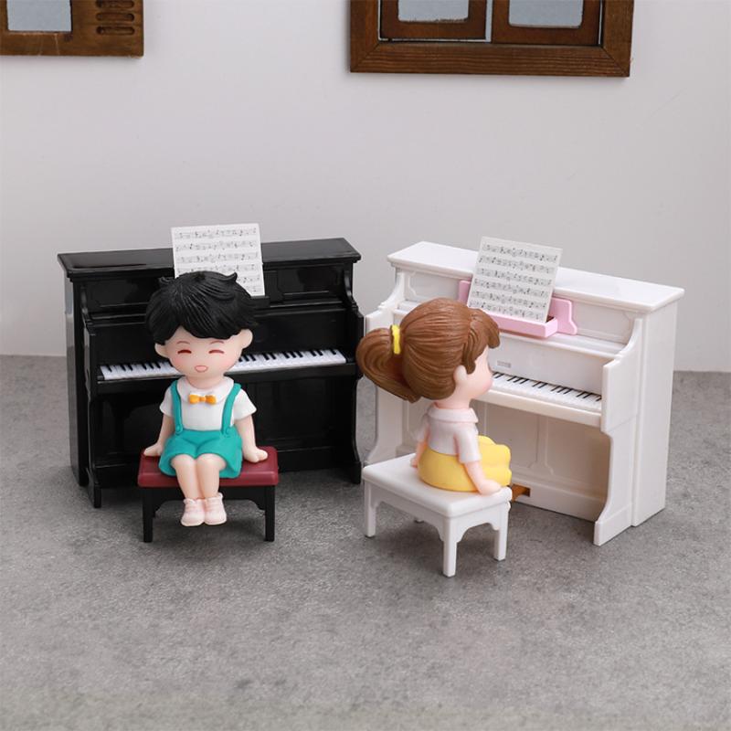 1 Set Dollhouse Cute Simulated Piano Furniture Model Toy Miniature Musical Instruments Doll House Playhouse Scene Accessories