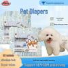 Male Dog Diapers - Sanitary Pads, Pack of 50, for Puppies and Small Breeds