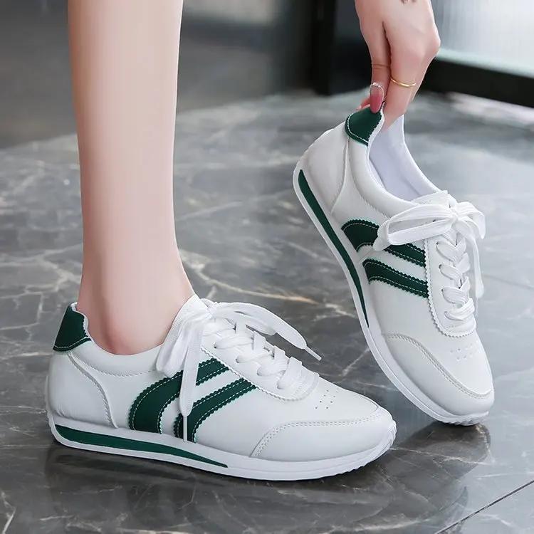 Summer New Style Casual Sports Shoes Soft Bottom Flat Anti-slip Running Shoes for Students White Color Versatile Comfortable