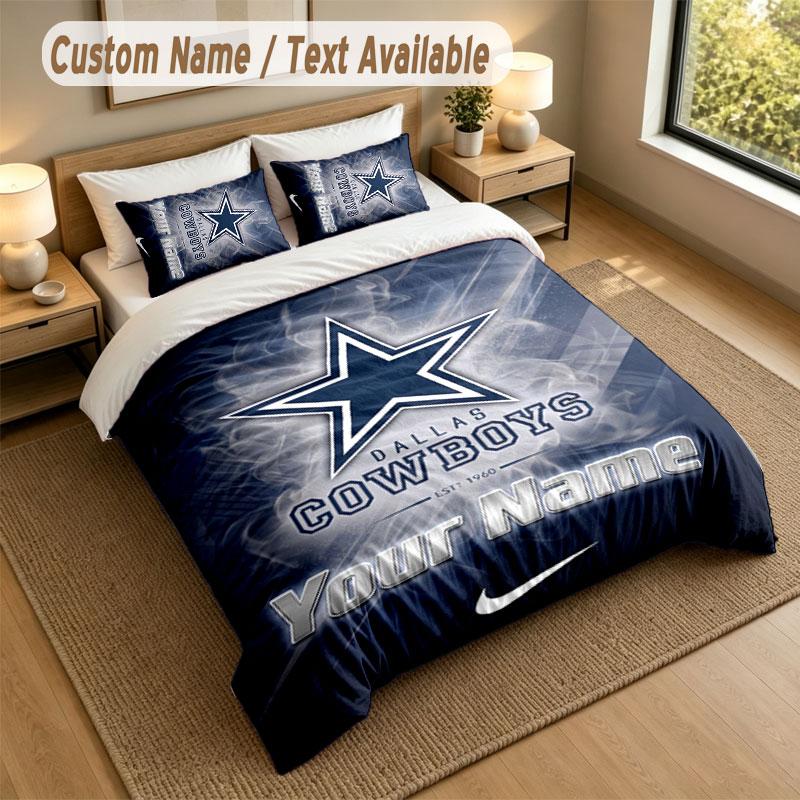 Bedding Set 1 Duvet Cover 2 Pillowcases Dallas Cowboys Print Soft Bed Linen Bedroom Decor
