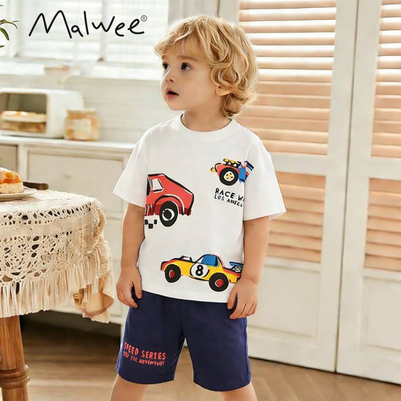Boys Summer Cotton Casual Shorts And Tshirt Set For Kids Ages 3 To 8