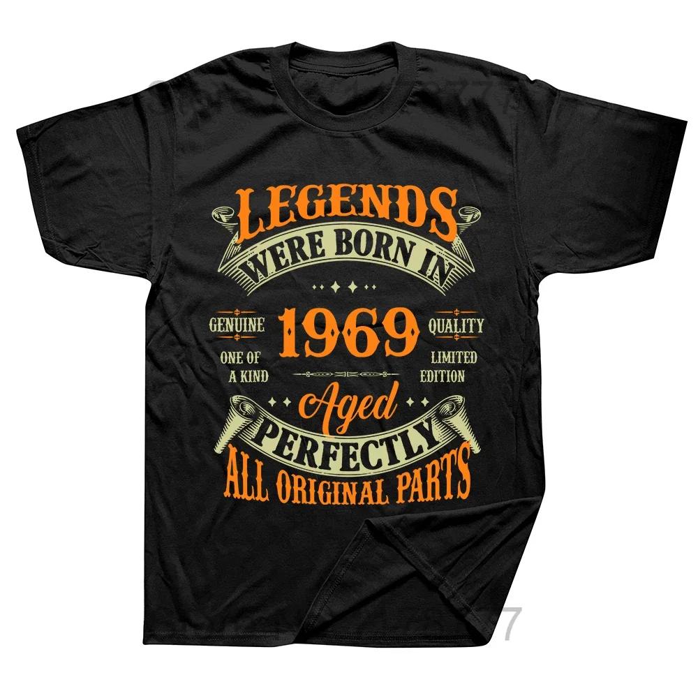 Legende 1969 Geburtstagsgeschenke 55 Jahre alt 55. Geburtstag Geschenk T-Shirts Sommer Grafik Streetwear Kurzarm T-Shirt Herrenbekleidung