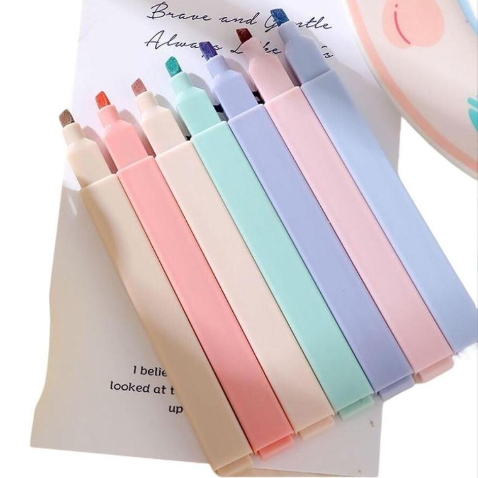 12 Colori Pennarelli Evidenziatori Fluorescenti Corpo Quadrato Punta a Smusso Evidenziatori Colore Chiaro Pennarelli Evidenziatori per Cancelleria da Ufficio