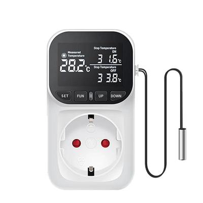 High-precision Digital Temperature Controller Socket EU Plug Smart Thermostatic Switch Fish Tank Touch Screen Home Thermostat Socket Heating Cooling