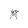French Gold Zircon Pearl Star Earrings: Exquisite, High-End, Fashionable, Versatile Jewelry