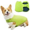 Warm Cotton Dog Coat Winter Outdoor Use - Large Breed Pet Jacket In Green Gray