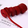 10Yards Christmas Velvet Ribbon New Year Red Festival Ribbon Bow Garland Gift Box Package Ribbon Festival Scene 10/16/20/25/38Mm