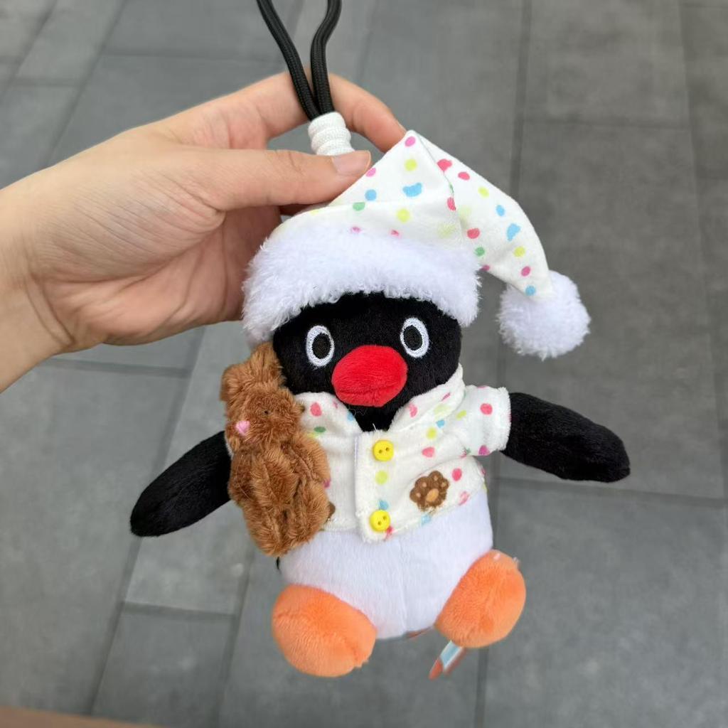 Genuine Penguin Family Bag Charm - Autumn/Winter Series Plush Toy Keychain
