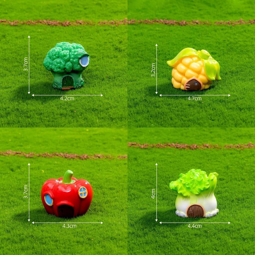Adorable Resin Vegetable Fruit House Miniatures For Diy Garden Decor And Terrariums