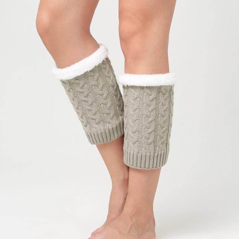 Winter Warm Crochet Knitted Boot Cuffs Toppers Socks Short Leg Warmers Cable Knit Ankle Heap Socks Womens Boot Socks