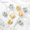 18K Gold Plated Square with Zircon Spacer Beads For Bracelet Making,Beads Separators,DIY Jewelry Making,Accessories For Jewelry