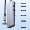 4 Port USB C Expansion Dock Fast Speed 10Gbps Data Transfer PD100W Charging Aluminum Alloys Adapters