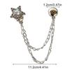 Magnetic Waist Tightener Clothing Clips With Chain Thin No Sewing Button Clips for Collar Scarves Shirts Dresses Women Girls