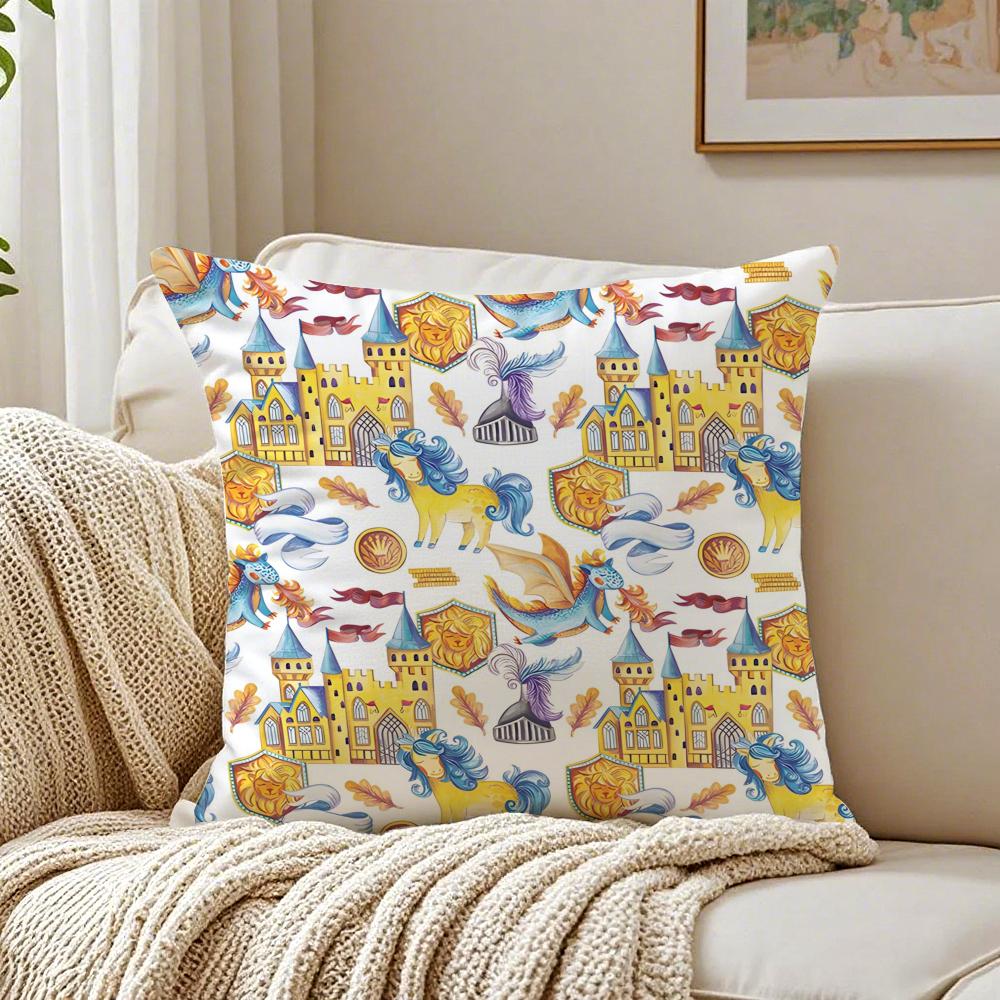 Full Print Fruit Print Pattern Cushion Cover Pillowcase Antidustmite living Room Sofa Decor Cushion Room
