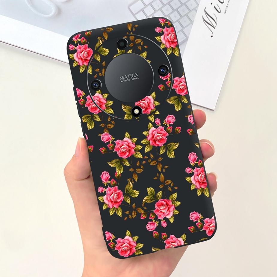 Für Honor Magic6 Lite Hülle Honor X9b Hübsche Mädchen Sonnenblumen Hülle Weiche Silikon Handyhülle Für Honor Magic6 Lite HonorX9b Bumper