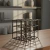 Wire Cube Sculpture Modern Minimalist Geometric Decor Iron Art for
