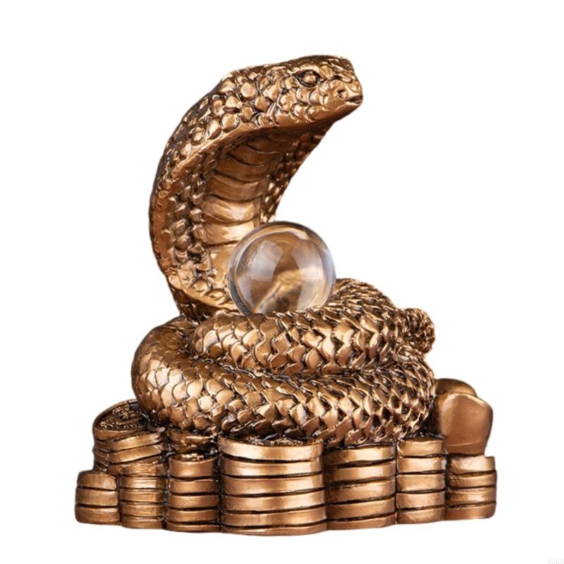 62KD Chinese Snake Years Resins Statue Snake Delicate Funny Snake Figurine Decoration