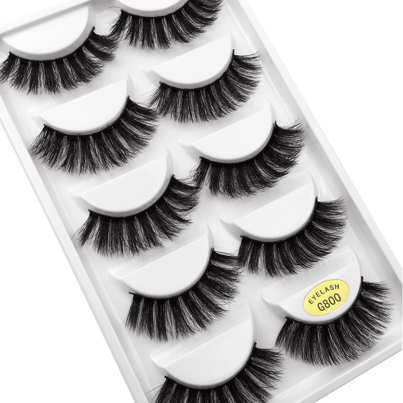3/5 Pairs 3D Faux Mink Hair Soft Eyelashes Natural Thick Long False Eyelashes Dramatic Fake Lashes Handmade Eyelashes Faux Cils