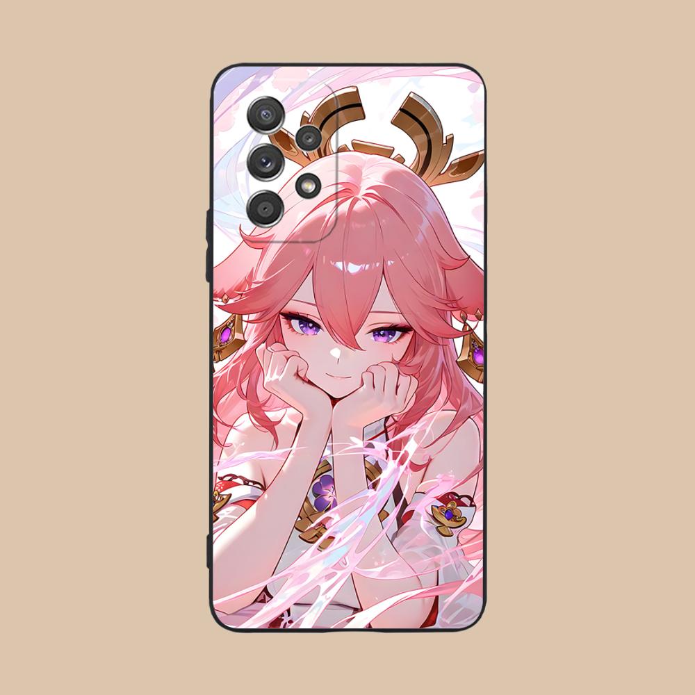 

Game GI Miko Matte TPU Mobile Phone Case for Samsung Galaxy M55 54 42 35 34 33 32 23 22 15 14 13 12 F55 5G Colorful Cover Galaxy F04