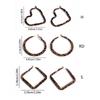 Lightweight Animal Pattern Geometric Dangle Earrings With Soft Flocking Finish Comfortable Wear Ear Accessories