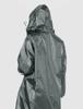 FLATPURE Raincoat Backpack Coat Plain Simple Storage Bag Hooded Water Repellent PU Coating Unisex Charcoal Gray M [Moonbat] 23-340-53026-00