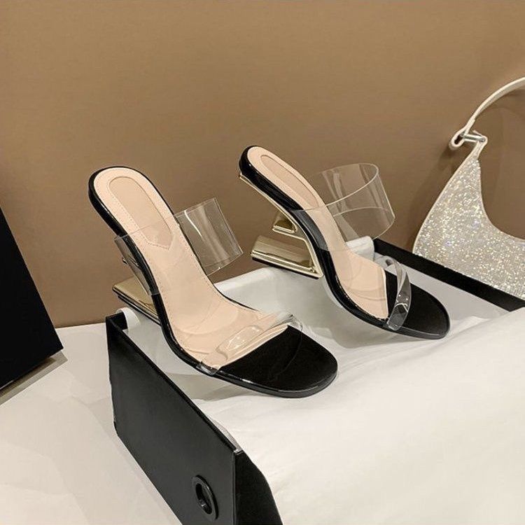 

Flip flops Slippers for Womens Outdoor Sandals Summer Thick-heeled Shoes 40