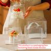 Highly Transparent Integrated Hand-held Cake Box Multi Specification Optional Puff Paper Cupcake Packaging Box, Baked Dessert Display Gift Case
