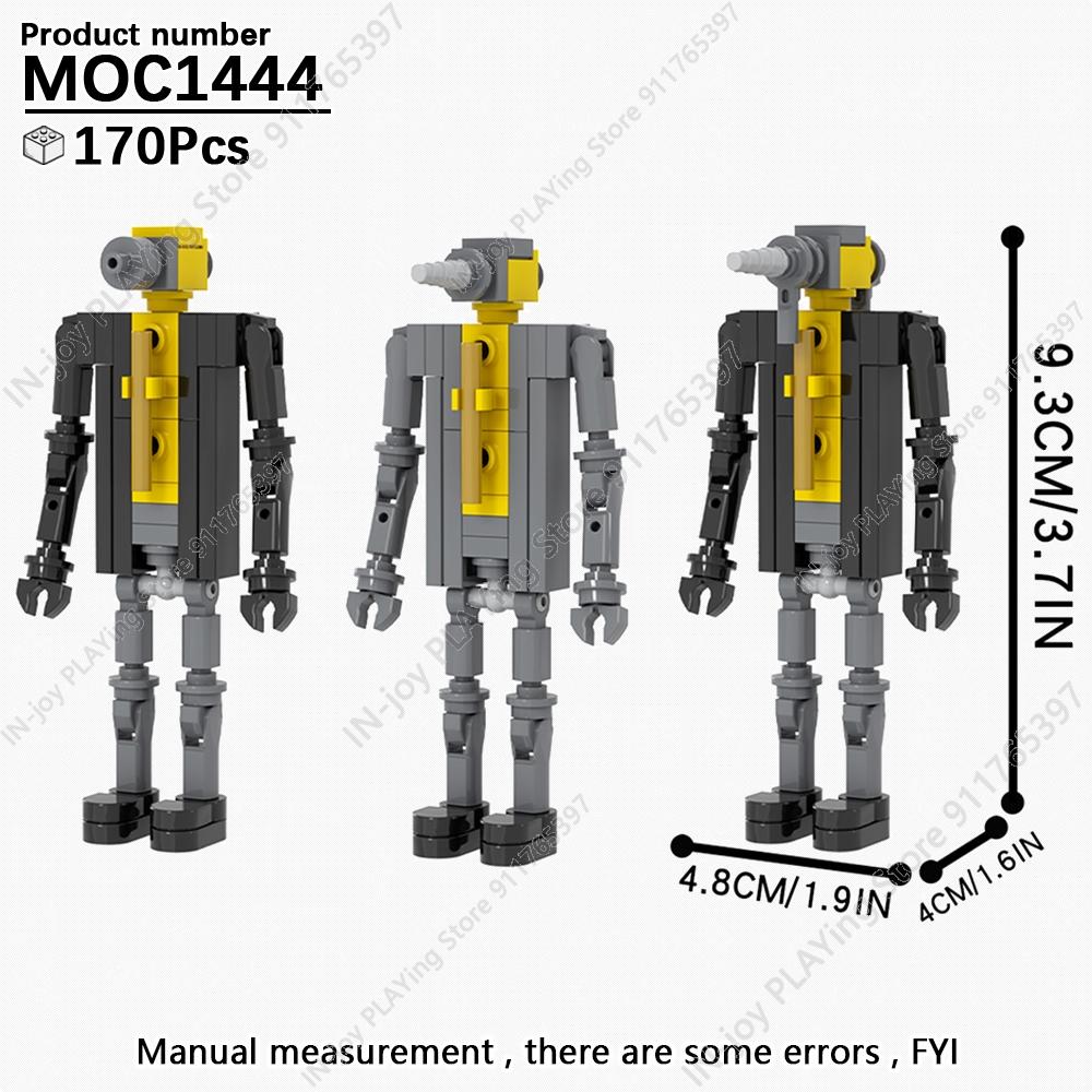 MOOXI Set di Figure Skibidi Toilet Man TvMan Cameraman Speakerman Blocchi da Costruzione Modello MOC Mattoncini Giocattoli per Adulti Bambini Regalo di Compleanno