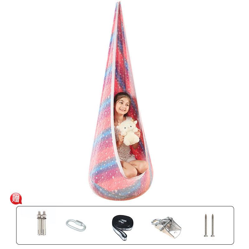 

Производитель фланелевое светящееся подвесное кресло для двора, для дома, с надувной подушкой, детские качели, подвесное кресло 150 * 79cm (rainbow star)